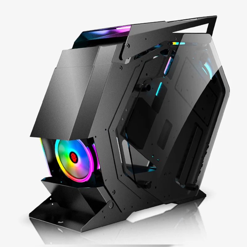 Корпус компьютера ПК игровой корпус Стекло ATX Средняя башня открытый корпус USB3.0 дистанционное управление закаленное стекло прозрачное закаленное стекло