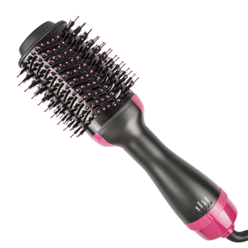 Factory Price 1000w 3 in 1 Styler Hair Curler Comb Electric Volumizer Hot Air Brush And Straightener Hair Dryer Brush