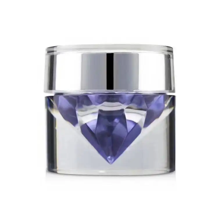 2023 New Arrival Unique Cosmetic Packaging Luxury Acrylic Plastic Skin Care Airless Lotion Cream Pump   With Diamonds Style Jar