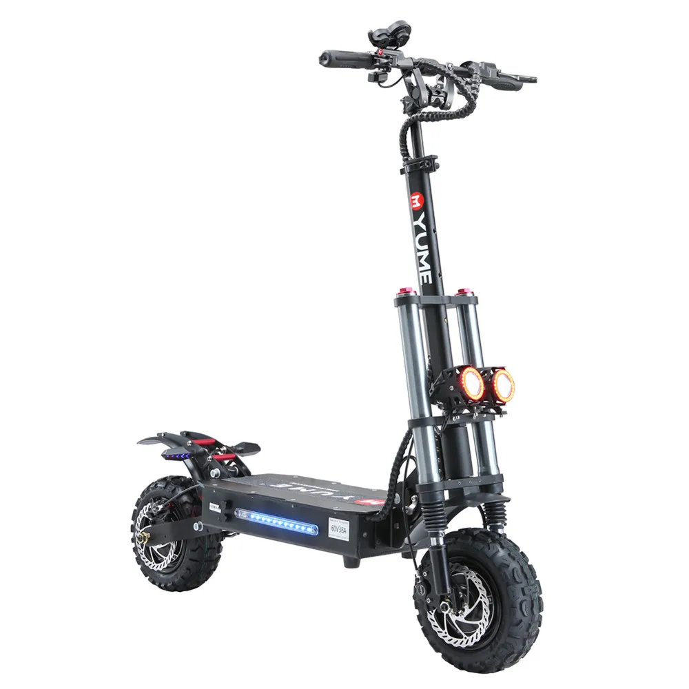 YUME Y11 best selling 60v  dual motor 11 inch off road escooter folding adult electric motor scooter with cheap price