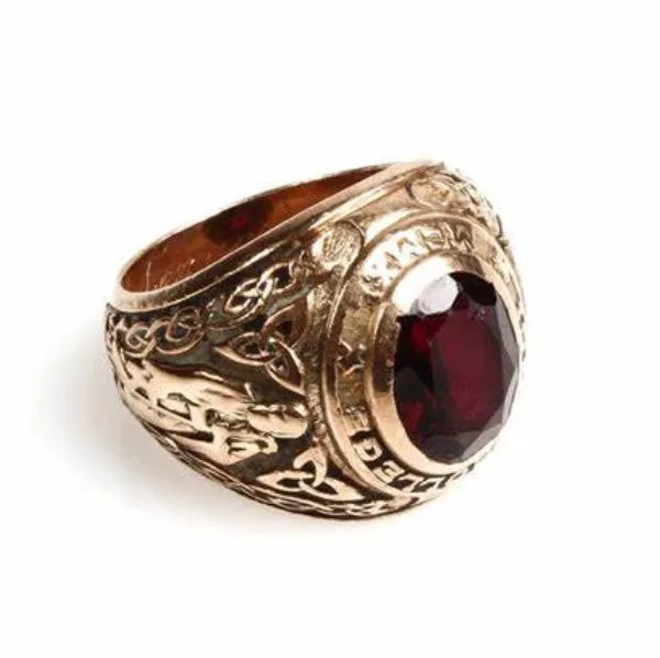 18K 14K solid gold 925 silver stainless steel classic design mens custom high school colleage university class rings jewelry