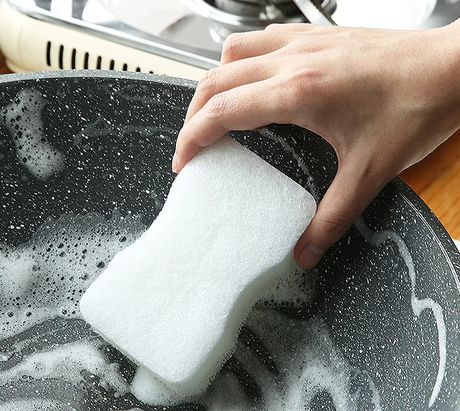 Scrubber Sponge Household Dishes Kitchen Cleaning Double Sided 3 Layer Washing Sponge