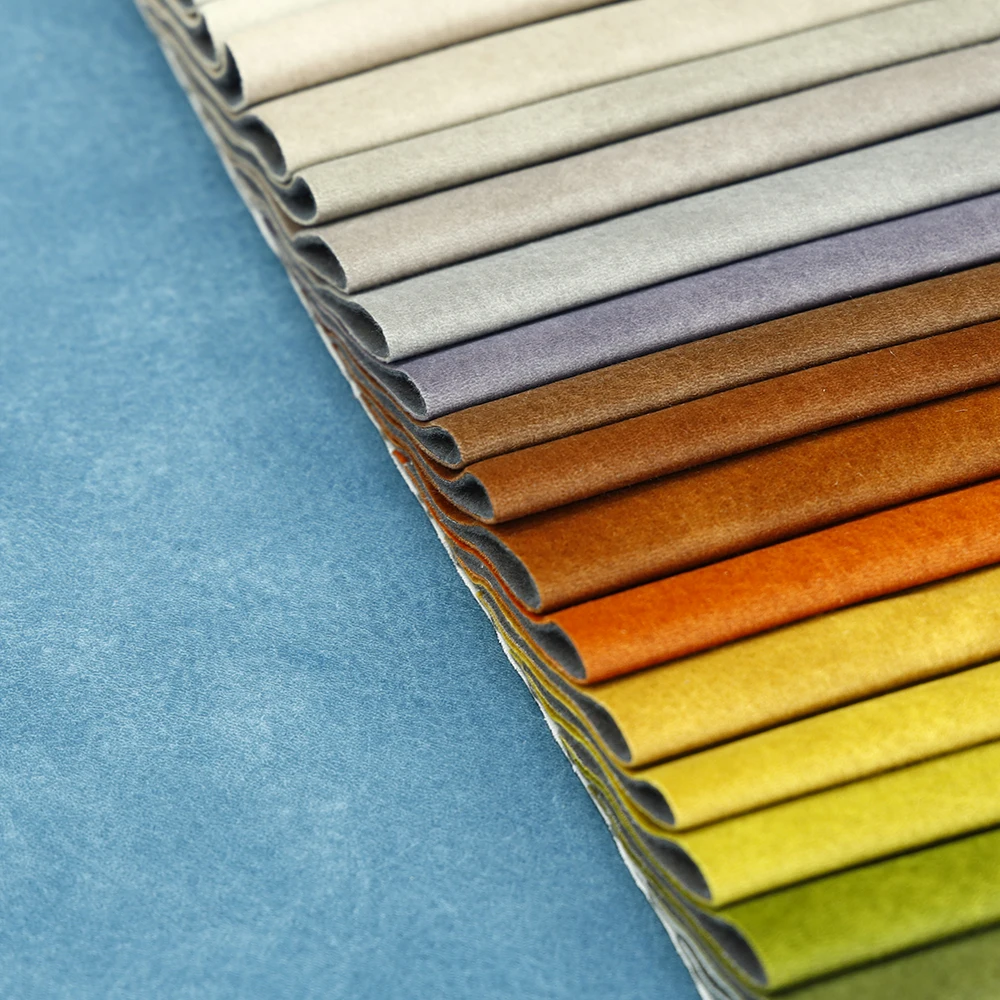 OKL24103 high quality  modern velvet  light luxury pink velvet fabric for sofa set furniture l shape