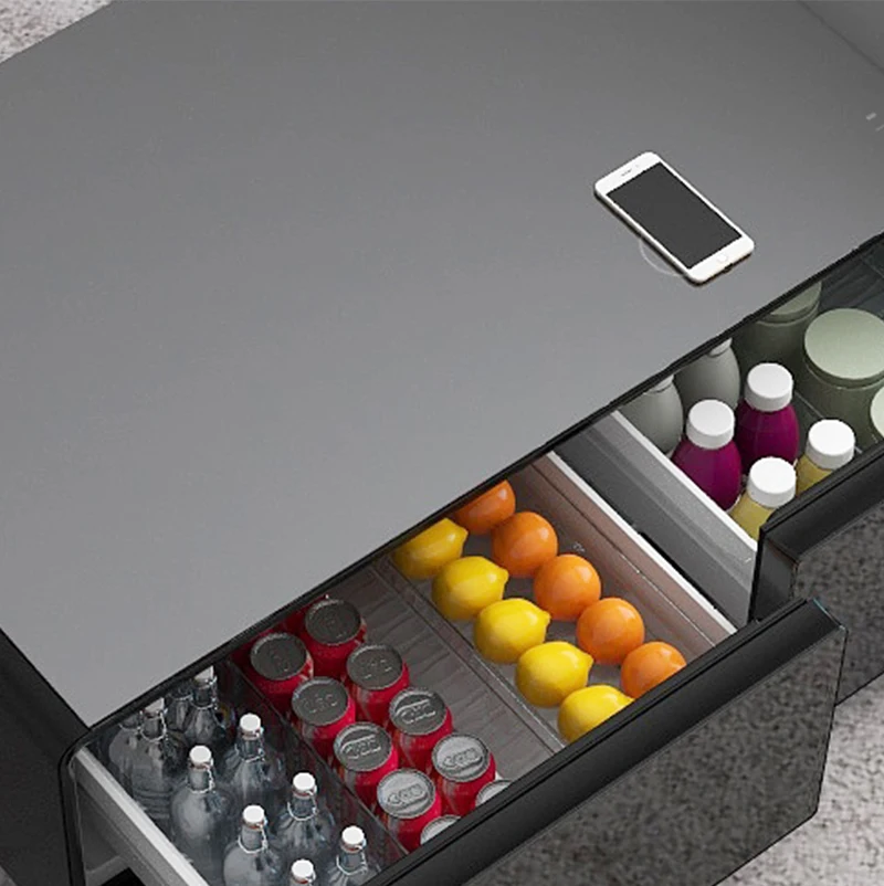 Home Smart Furniture Center Desk Smart Coffee Table With Fridge Drawers Cooling Music Speakers New Popular Coffee Tables