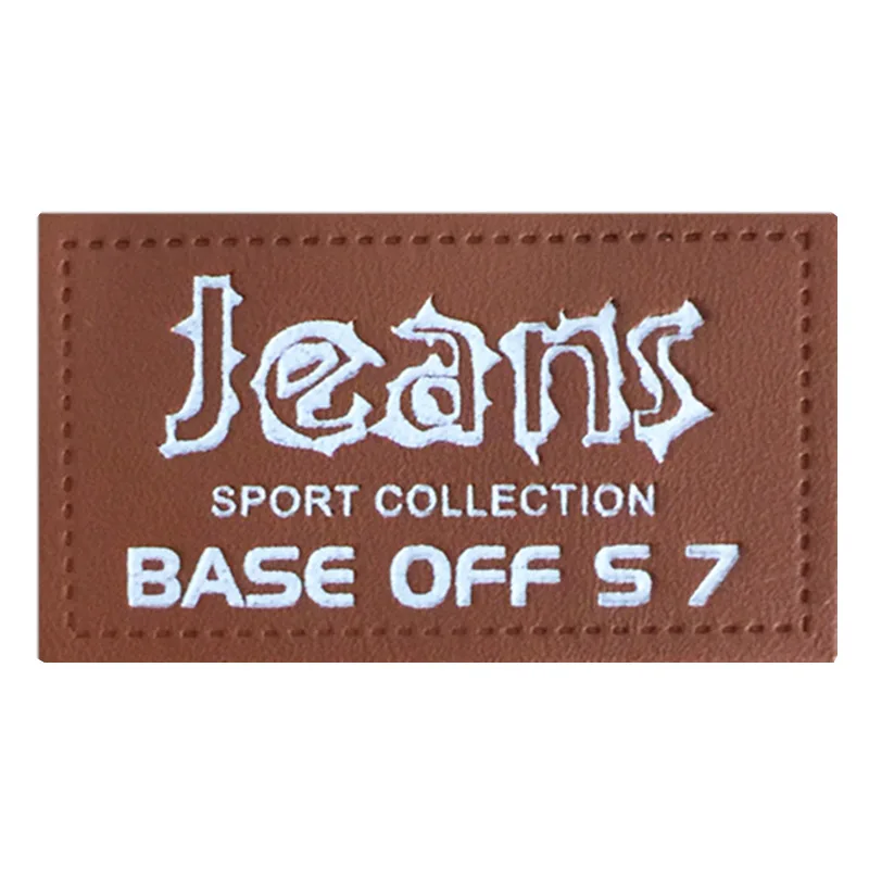 Jeans Clothing Labels Manufacturer Custom Logo Embossed Real Genuine Leather Patches for Pants