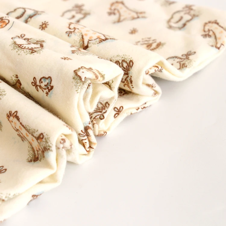 
Custom printed pure cotton fabric soft breathable baby clothing T-shirt and bed sheet fabric 