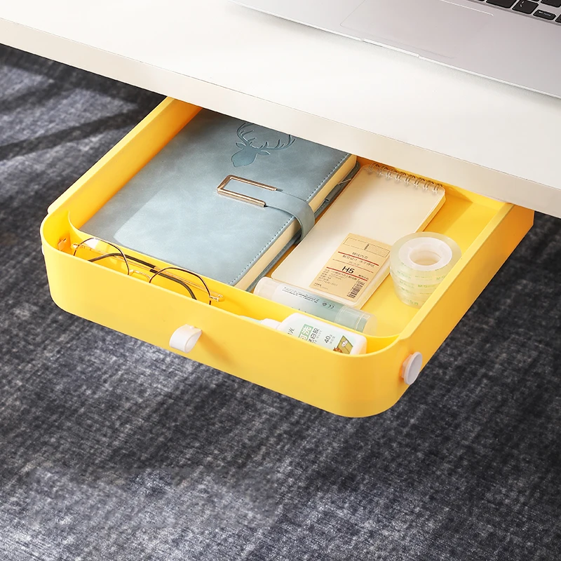 Table bottom office stationary drawer storage under the desk drawer organizer for paper files plastic hidden office drawer