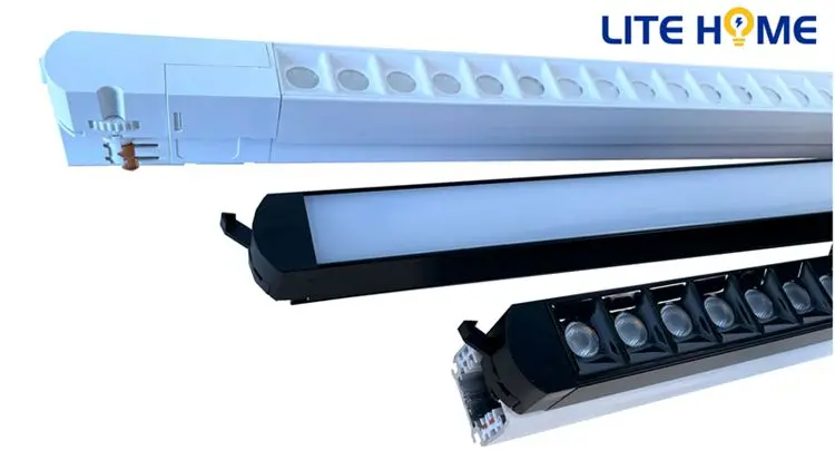 Aluminum Led light ceiling track linear rail lighting  rectangle for commercial atv clothing bar