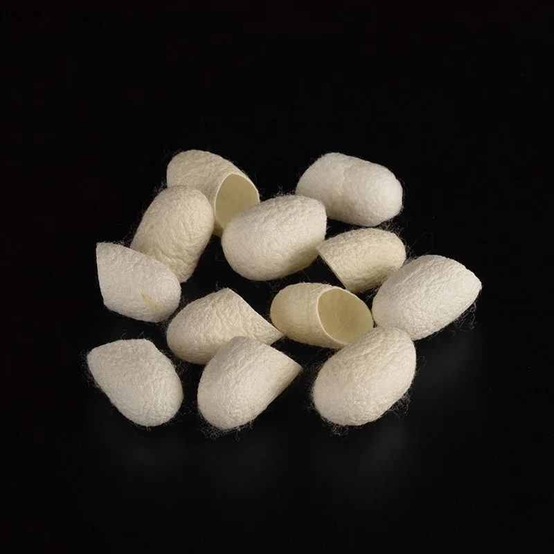 
Factory Natural Silkworm Cocoon for Silk Fiber White Silk Cocoon for Face Cleaning 