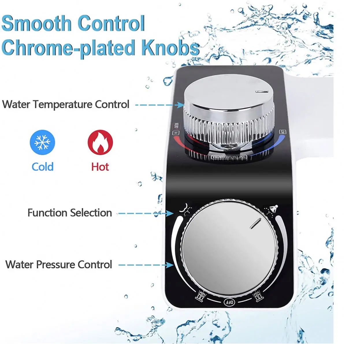 GALENPOO CUPC Simple Installation Does Not Use Electric Smart Toilet Cover Butt Flusher Cold and Hot Double Spray