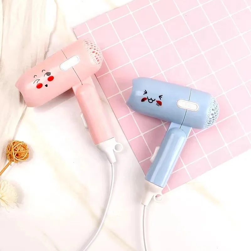 Hot Sales Cartoon Hair Blow Foldable Household Portable Hair Blower Cute Mini Hair Dryer