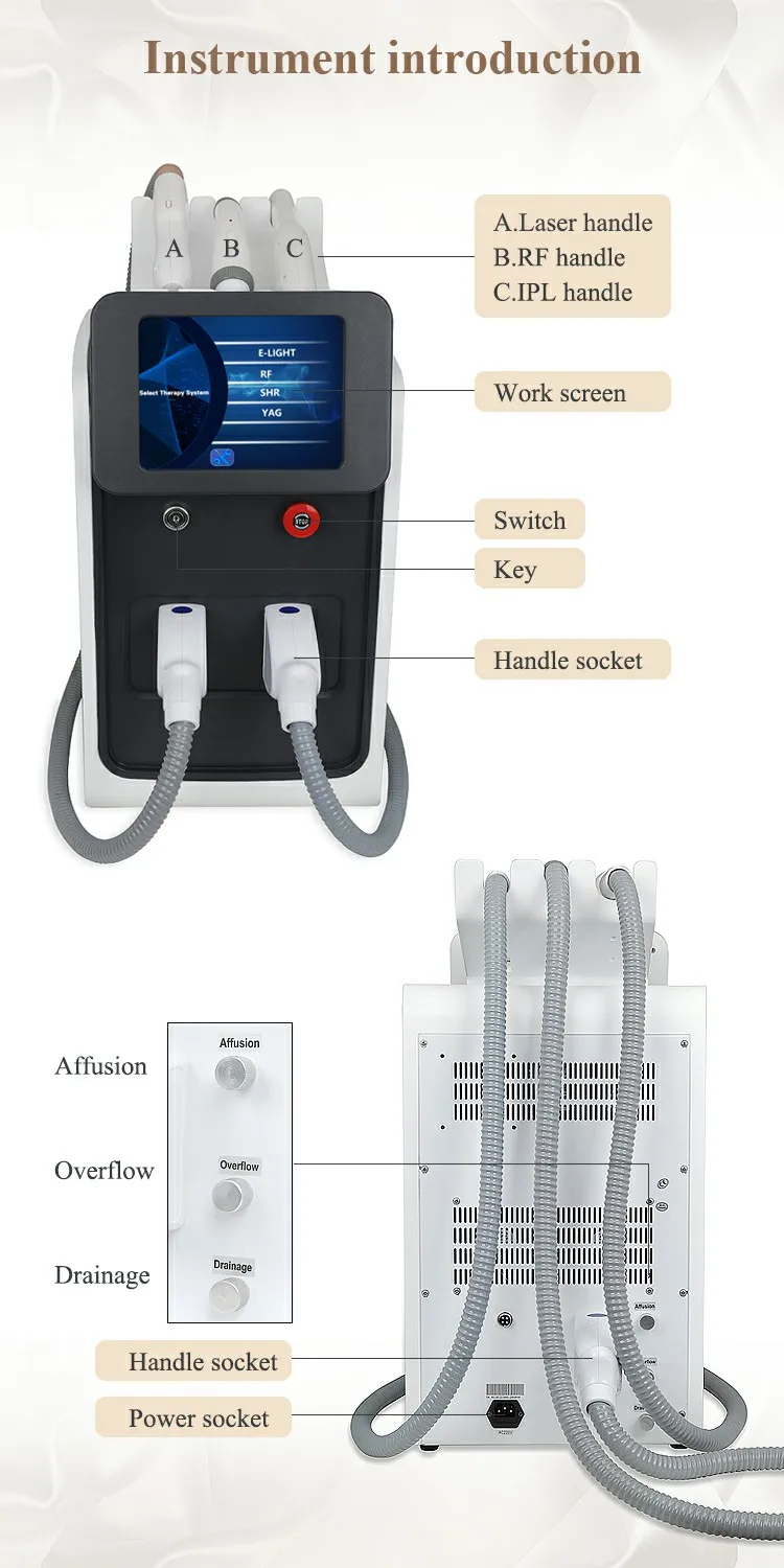 New High Energy Model Acne And Scar 2000W Elight 2 In 1 Ipl Photofacial Fast Hair Removal Machine For Sale Advance
