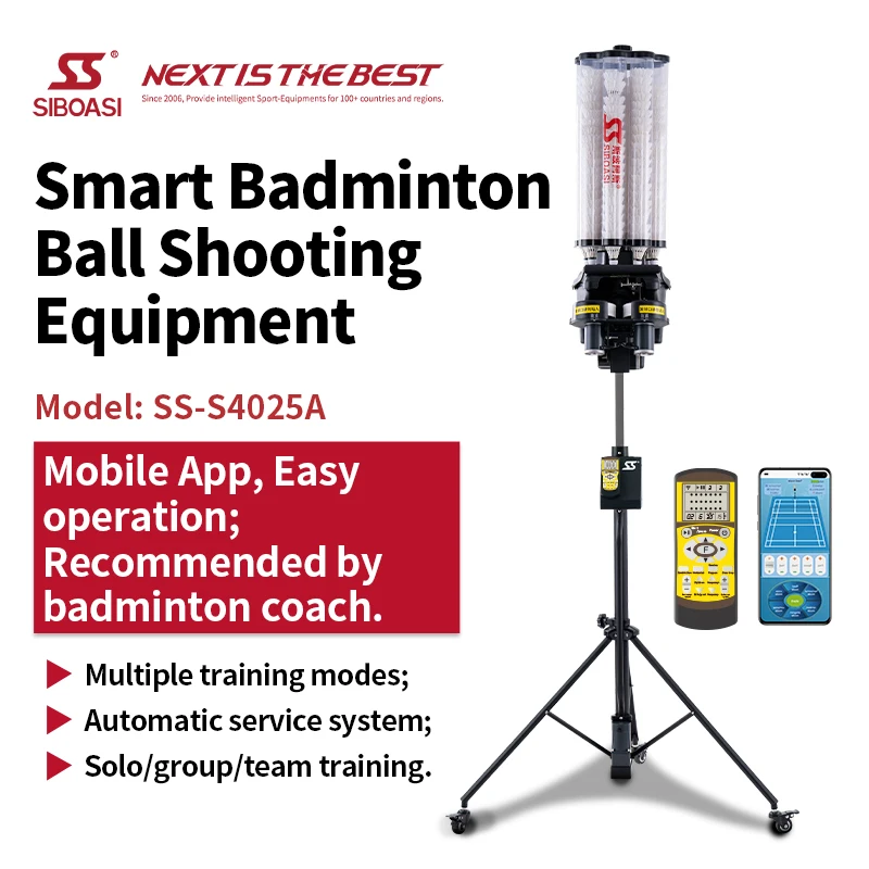 Intelligent Badminton Automatic Service Machine Professional Training Machine with Battery Badminton Machine