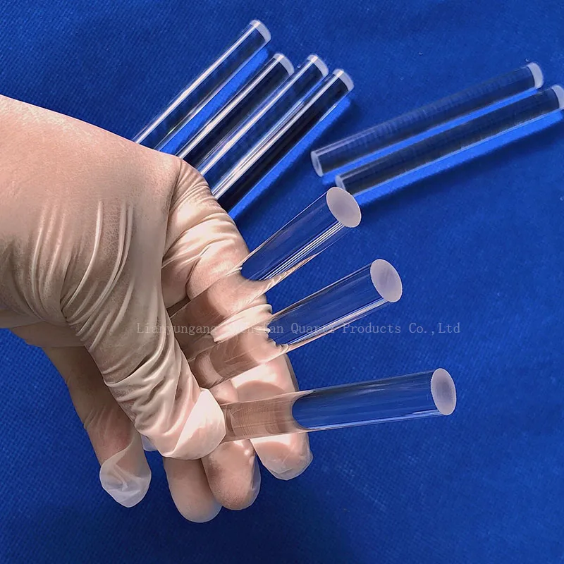 High Purity High Transparent Quartz Glass Rod Custom For Semiconductor Photovoltaic Fiber Optic