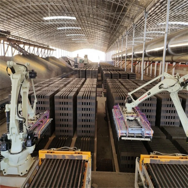 New Condition Clay Brick Block Stacker Palletizer Equipment Stone Robot with Clamping Arm