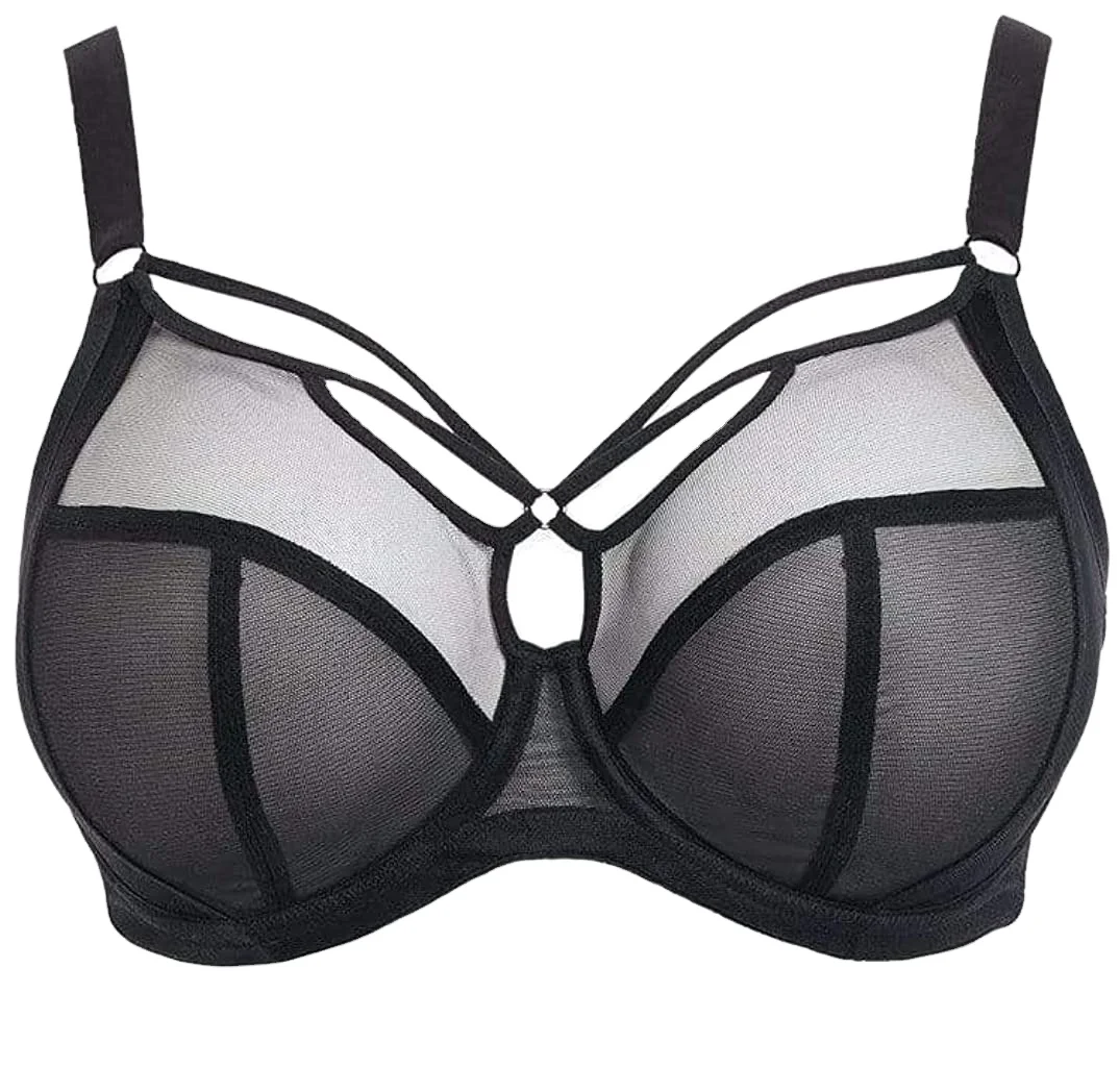 BOJIN Hot Selling Women Sexy Black Mesh Vests High Support Push-up Adjustable Bras Women Large Size Cross Beautiful Cup Bras