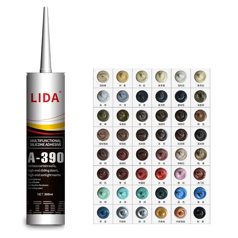 High-grade door and window bright black special rubber structure sealing waterproof quick-drying neutral silicone glue