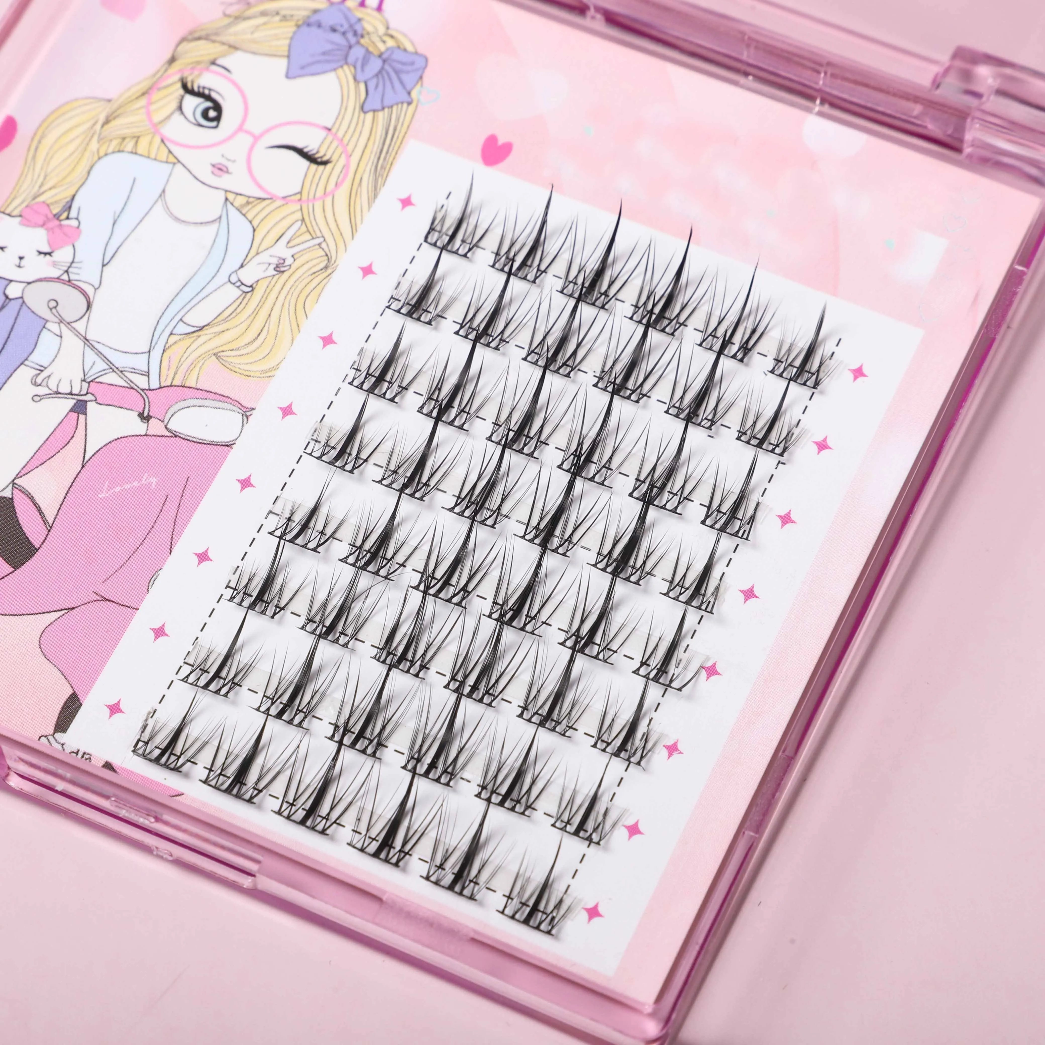 iShero bring the salon home DIY lash extensions thinner band half permanent eyelash cluster lash DIY etyelashes