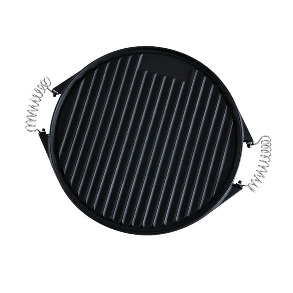 Wholesale pre-seasoned cast iron griddle with steel handle