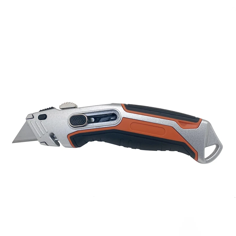 Safety utility knife heavy duty quick change blade with safety lock button auto retractable knives SK5/SK2 blade
