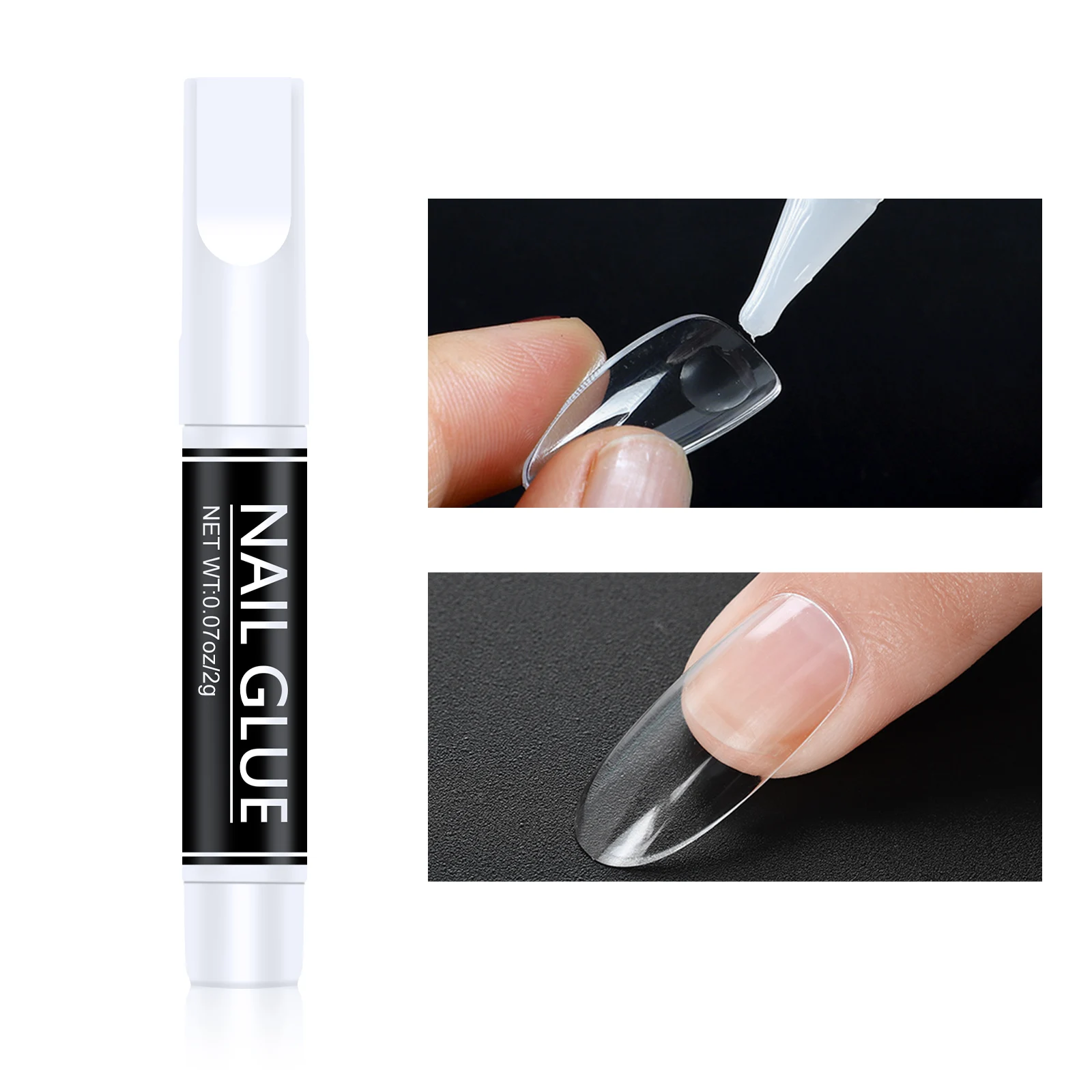 100pcs Box Nail Tips Full Cover French Customized Art Picture Style Finger with Nail Glue Color Design Material Origin Type OEM