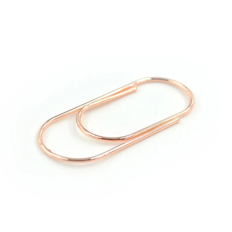 50mm Rose Gold Metal Paper Clip New Fat Binder Clips with Index Folder Bookmark Steel Material Clips for Office Stationery