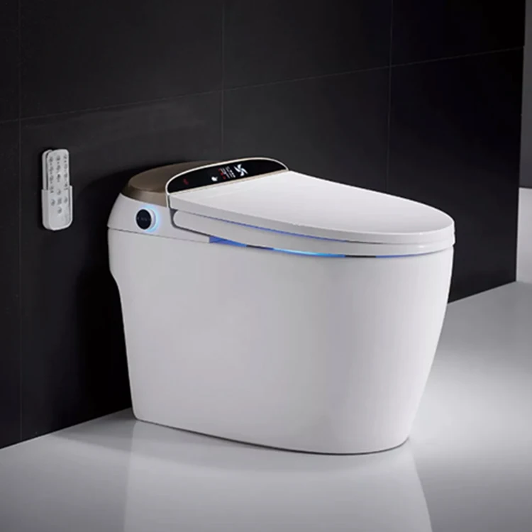 floor mounted ceramic siphonic one piece smart toilet bidet for hotel Villa Home ne