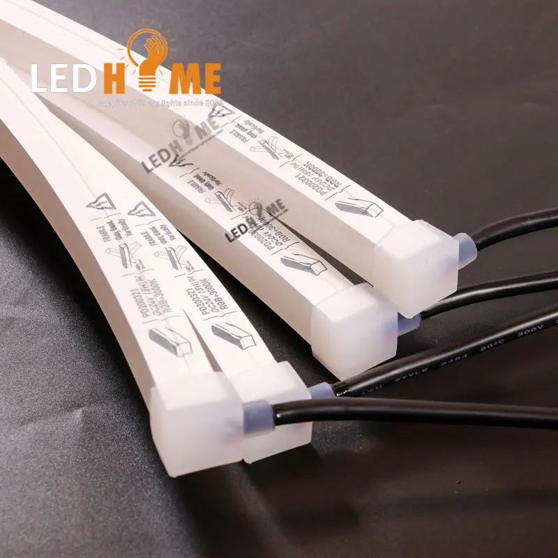 LEDHOME Free Cutting NE-1615 DC 24V Epistar Chip  Topview 120 Degree Beam Angle Silicon Neon Flex Light