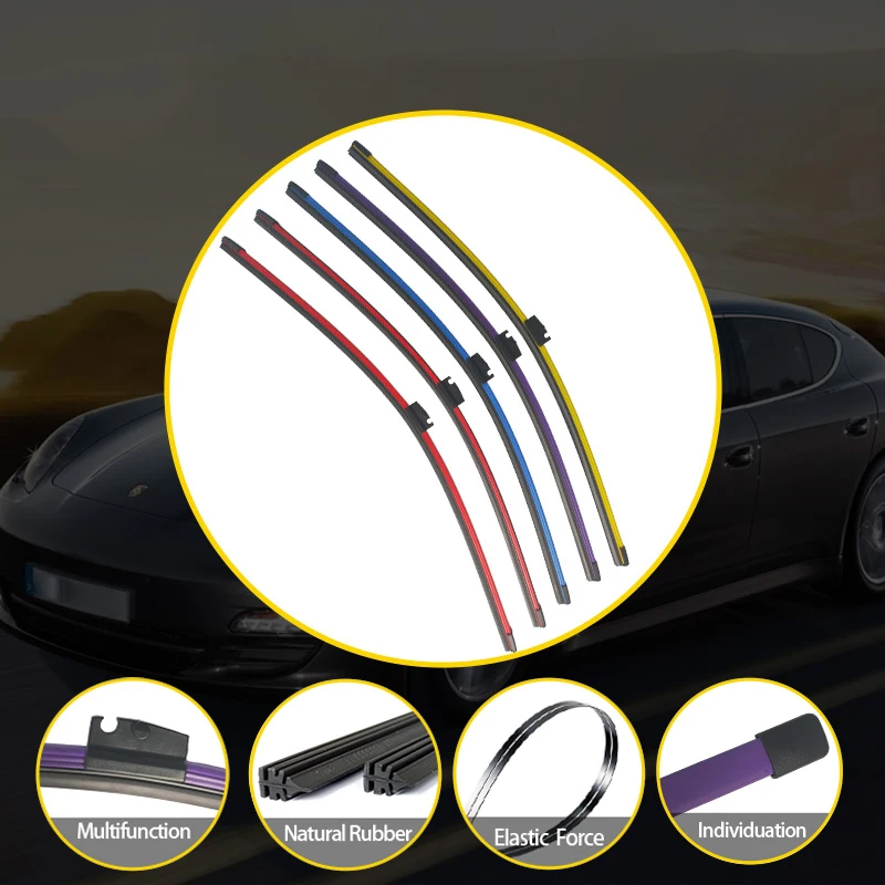 Amazon Hot Sell  K-662 Color PVC  panel New Design  Wiper Blades Bracketless Frameless Multi-Function Wiper Blade