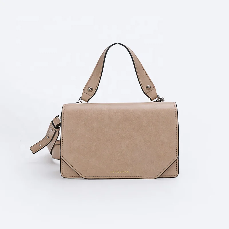 High Quality Soft Pu Solid Color Women Shoulder Bags Flap Girls Custom Square Crossbody Handbags