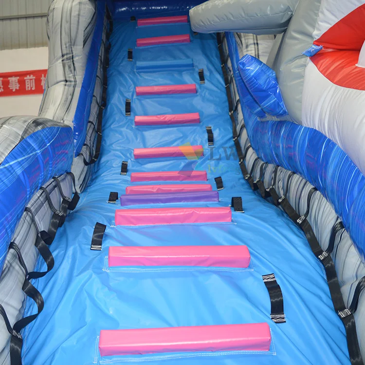 Commercial giant shark inflatable water slide with pool for sale