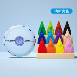 Набор детских нетоксичных мелков, 12 цветов, легко чистить, товары для творчества