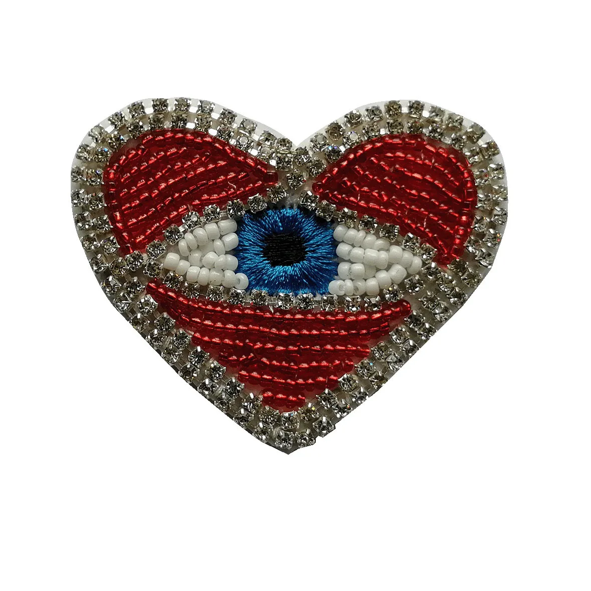 Garment Accessories New Hand Beaded Diamond Eyes Jacket Fashion Beaded Rhinestone Embroidery Patches