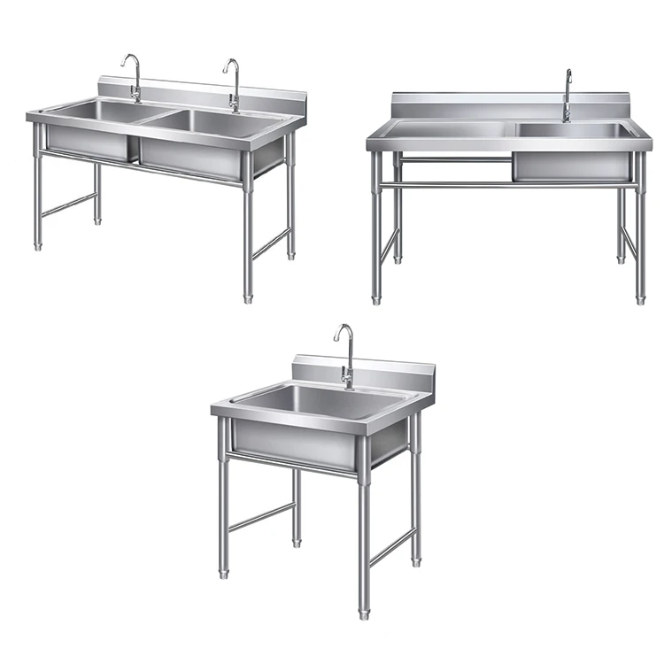 Commercial Kitchen Outdoorrfashionrant Catering Tattoo Accessories Washing Sink Stainless Steel Carton Square Modern Polished