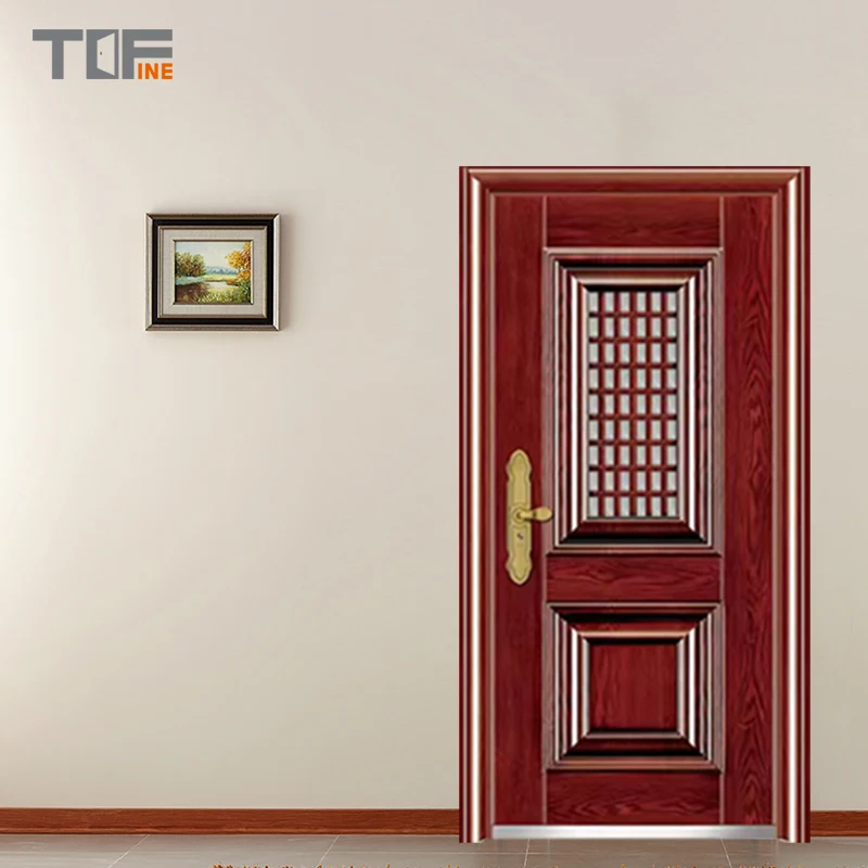 TOF Steel Security Door Germany Steel Wood Door Main Gate Designs
