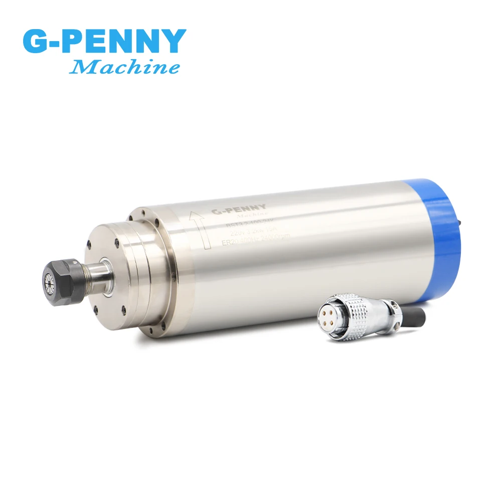  3.2kw ER20 с водяным охлаждением шпинделя 220v/380v деревообрабатывающий фрезерный Шпиндельный Мотор 4 шт шаровых подшипников Диаметр 100 мм * 250 24000 об/мин 400