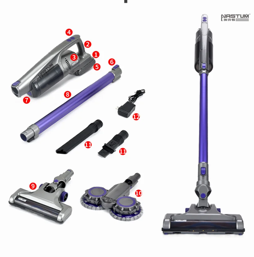 25KPA Handheld intelligent cordless rechargeable bagless  wet and dry Vacuum Cleaner