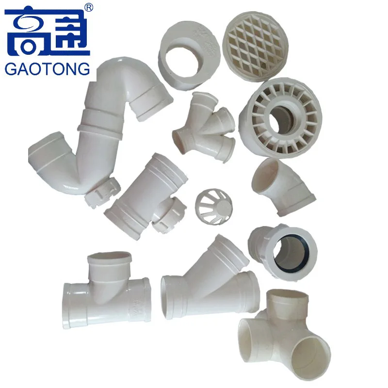 pvc drainage pipe fittings 50mm 110mm 200mm
