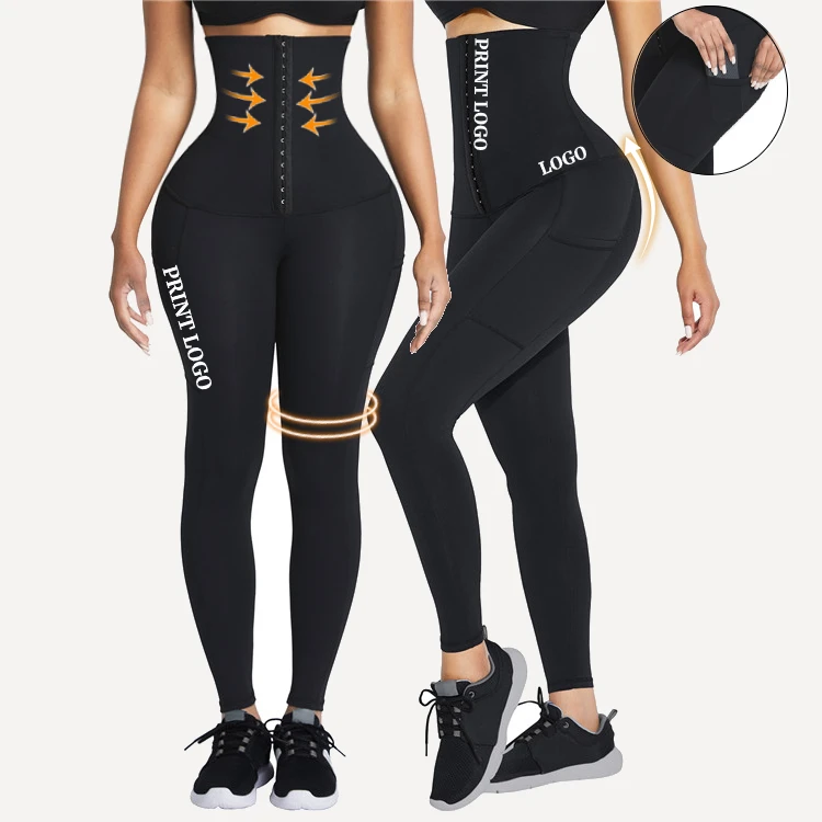 
New Arrival Leggings With Pockets High Waist Yoga Pants Tummy Control Women Leggings Shapewear Tights 