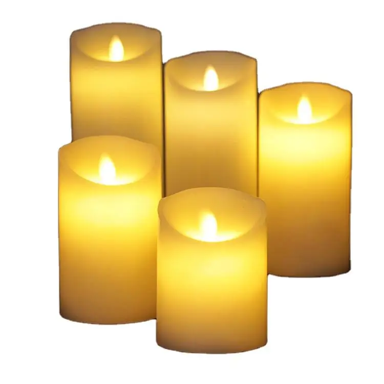 Производитель, прямые продажи, 3d настоящая белая беспламенная Рождественская электрическая свеча с фонарем