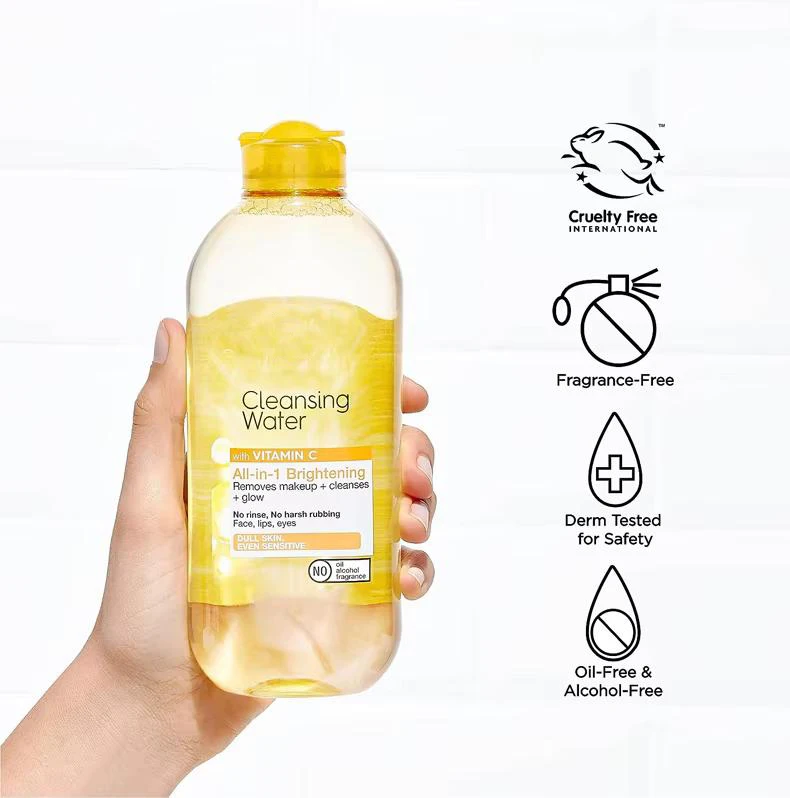 All In 1 No Rinse Makeup Removing Water Micellar Cleansing Make Up Remover Water With Vitamin C Brightening