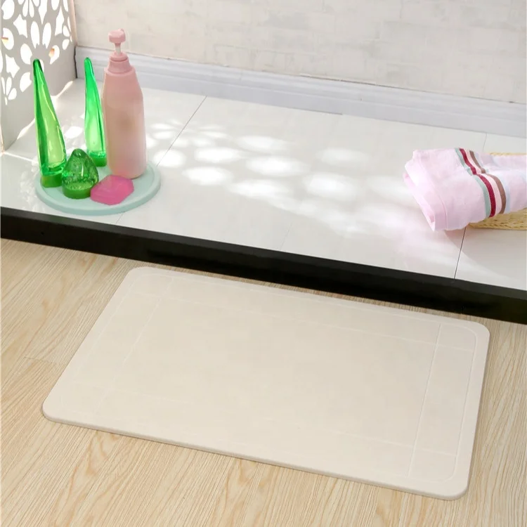 new trend fast drying eco-friendly anti-slip anti-bacterial mildew-proof water absorbent easy to clean diatomite bath mat