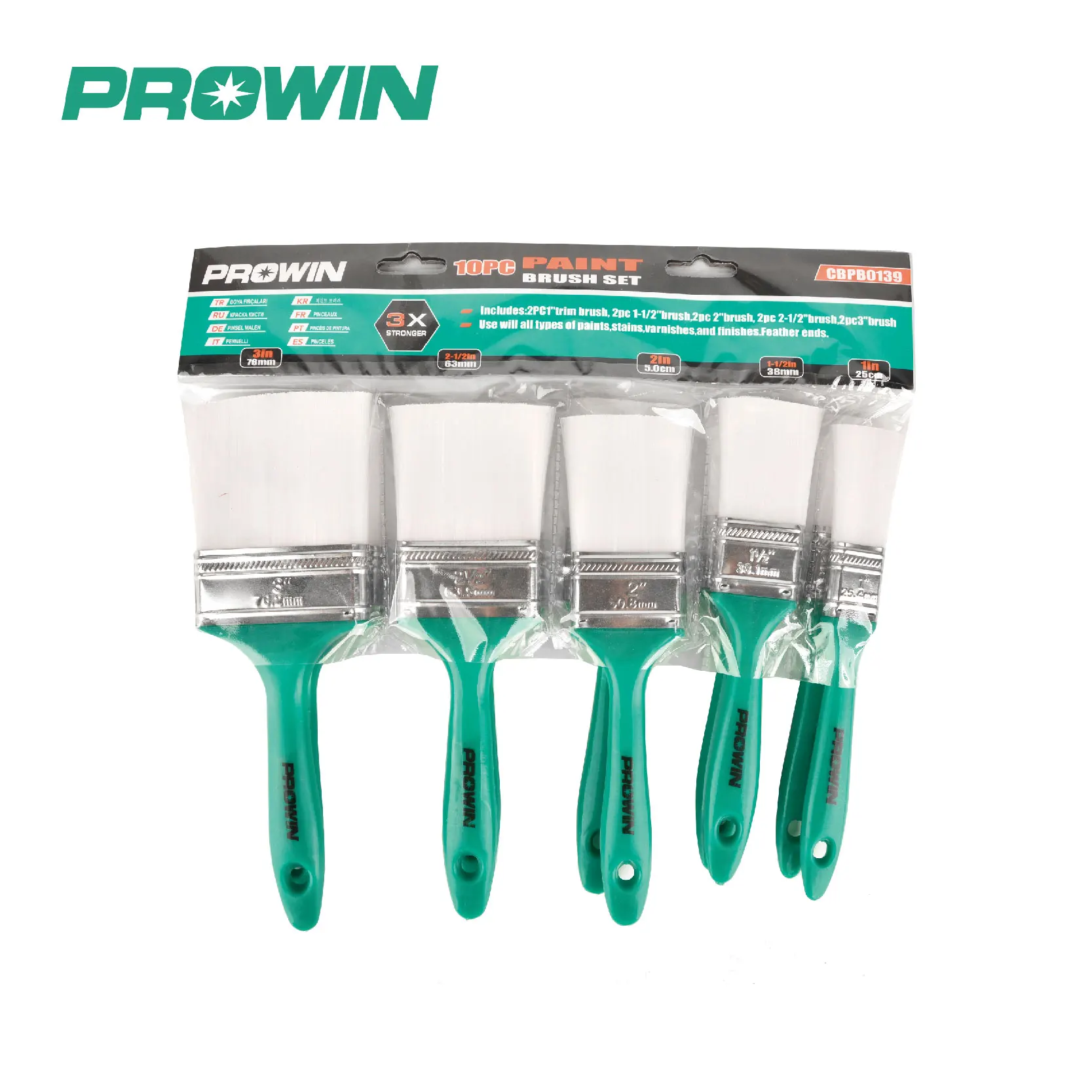 PROWIN Plastic Handle Paint High Quality Cheap Brush Manufacturer In China  Paint Brush Set