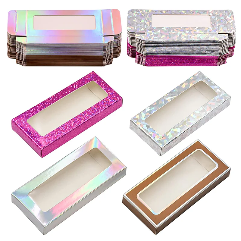 Cardboard Custom Empty Nail Tip Box Nail Box Kraft Packaging False Lash Luxury Press On Artificial Nail Paper Boxes