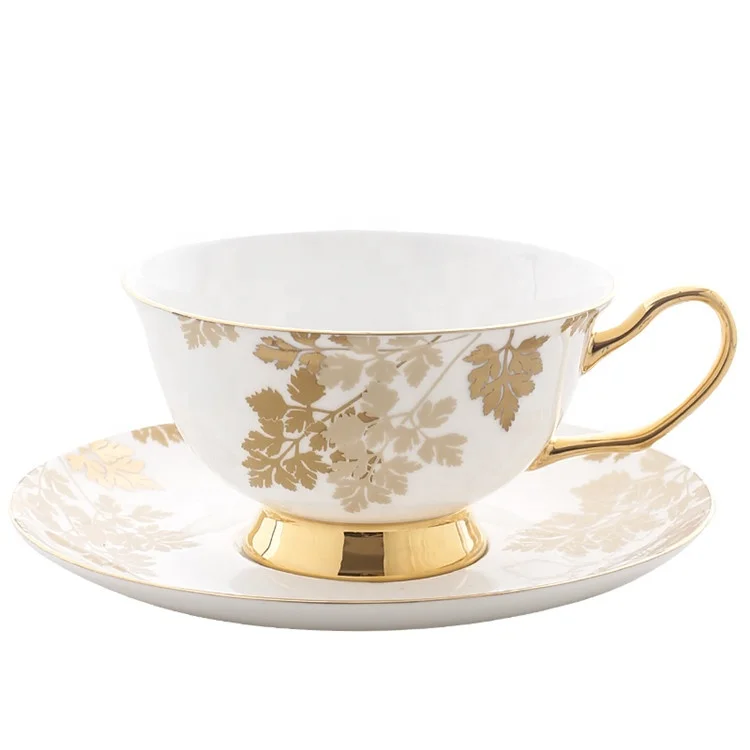 Exquisite western personalized fine bone china coffee tea  unique cup and saucer