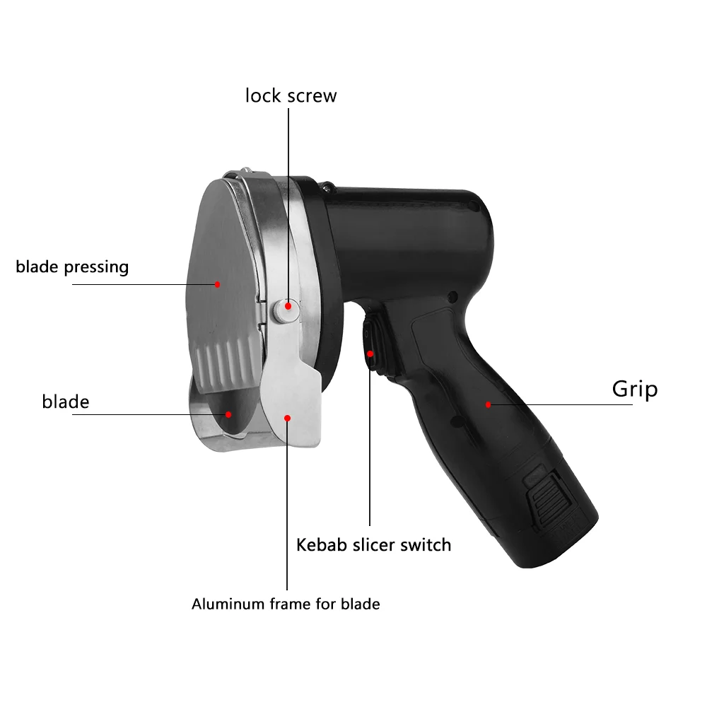 JXB-New Cordless Electric Shawarma Slicer Roast Meat Knife Electric Kebab Knife Machine
