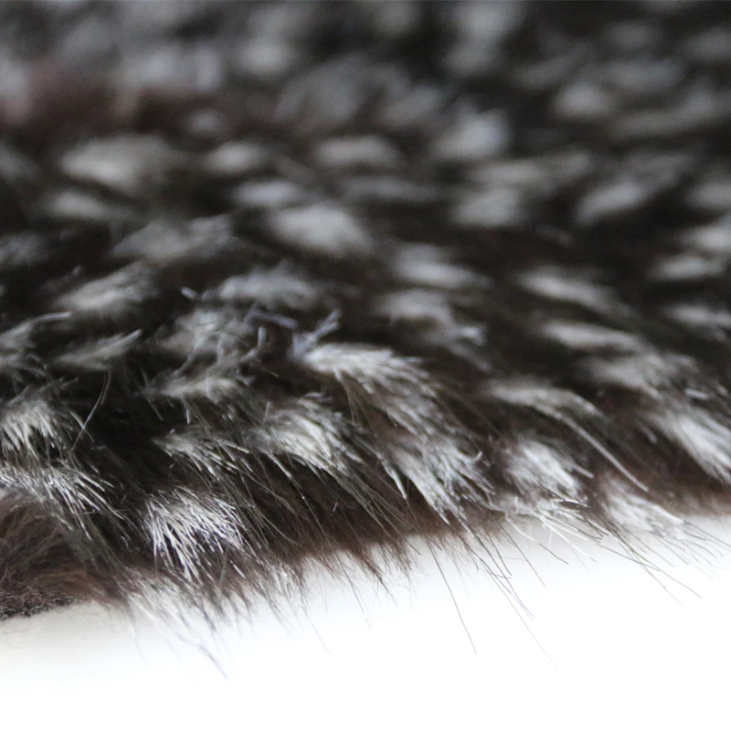 
Hot Black And White Hair Dyed Faux Raccoon Fur Collar Fabric 