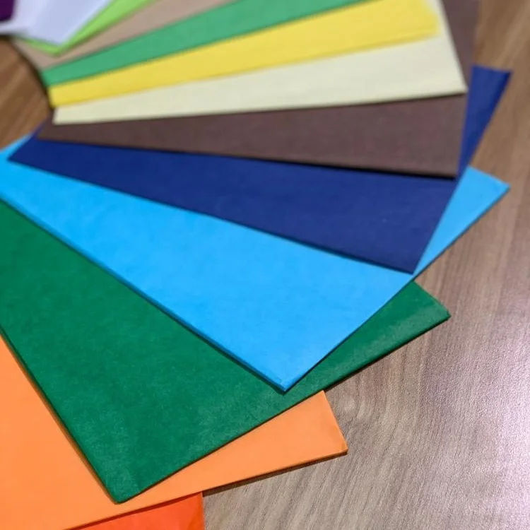 Тонкая подарочная бумага для упаковки бумажных салфеток цветная/белая рукоделия изготовленная на заказ силиконовая офсетная печать из целлюлозы натуральной древесины CU 17 г/м2