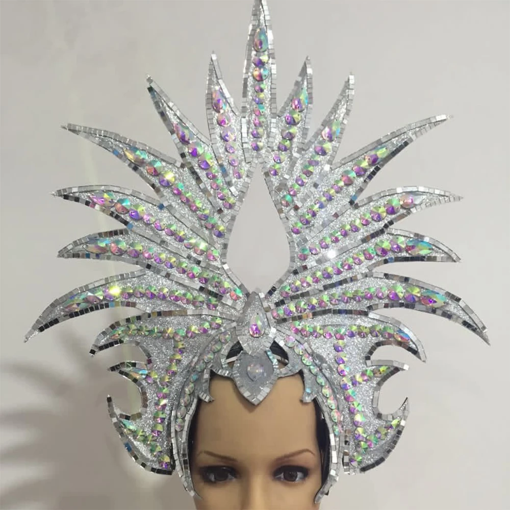 Handmade Samba Dance Ostrich Feather Headwear Halloween Hair Accessories Party Supplies