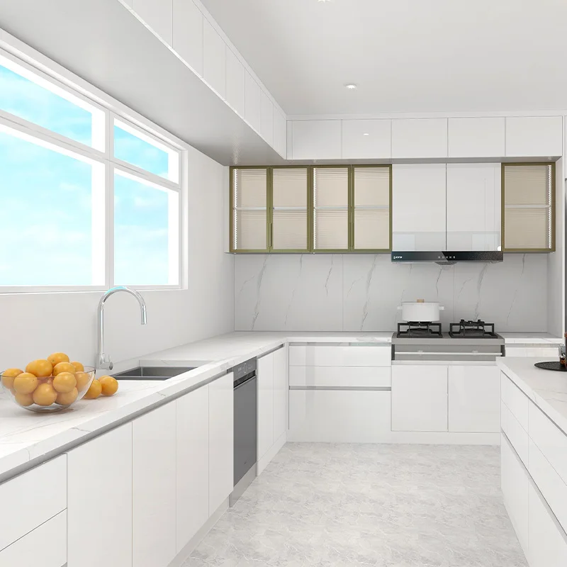 Kitchen Cabinet Kitchen Furniture White Furniture Cheap Modern Customize Design Cupboard Set Kitchen Cabinet